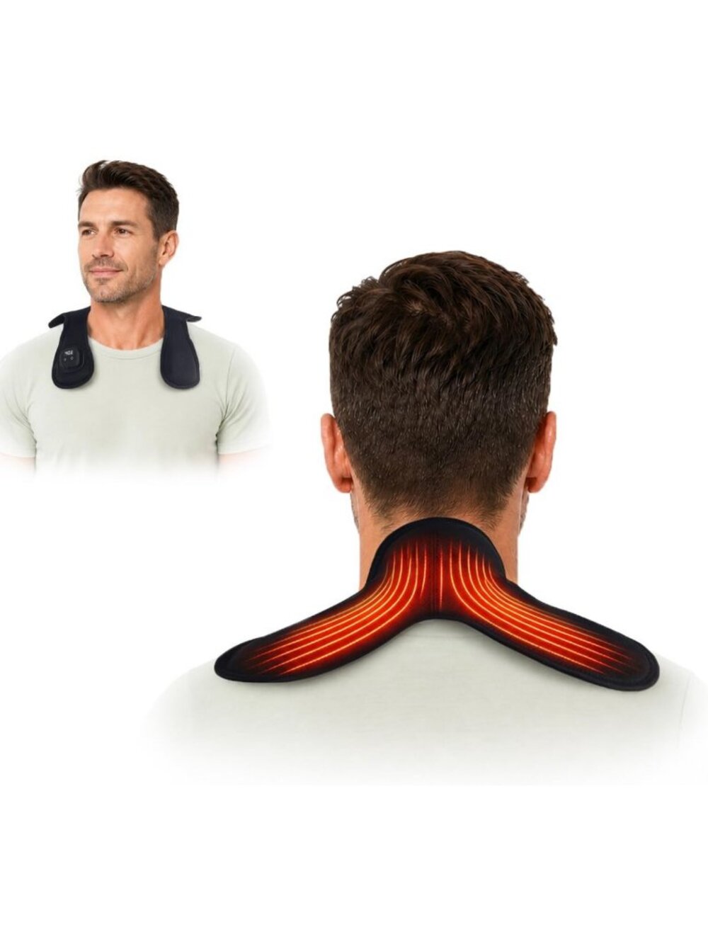 Rechargeable Cordless Heating Pad for Neck & Shoulder, 3 Heat Levels, Portable